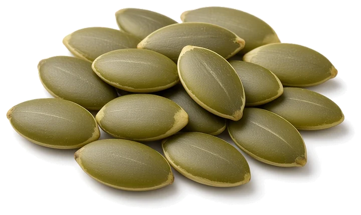 Green pumpkin seeds